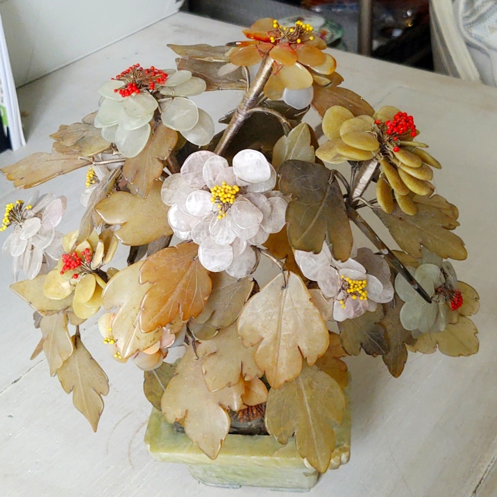 Chinese Bonsai Jade - Agate- Quartz Tree
